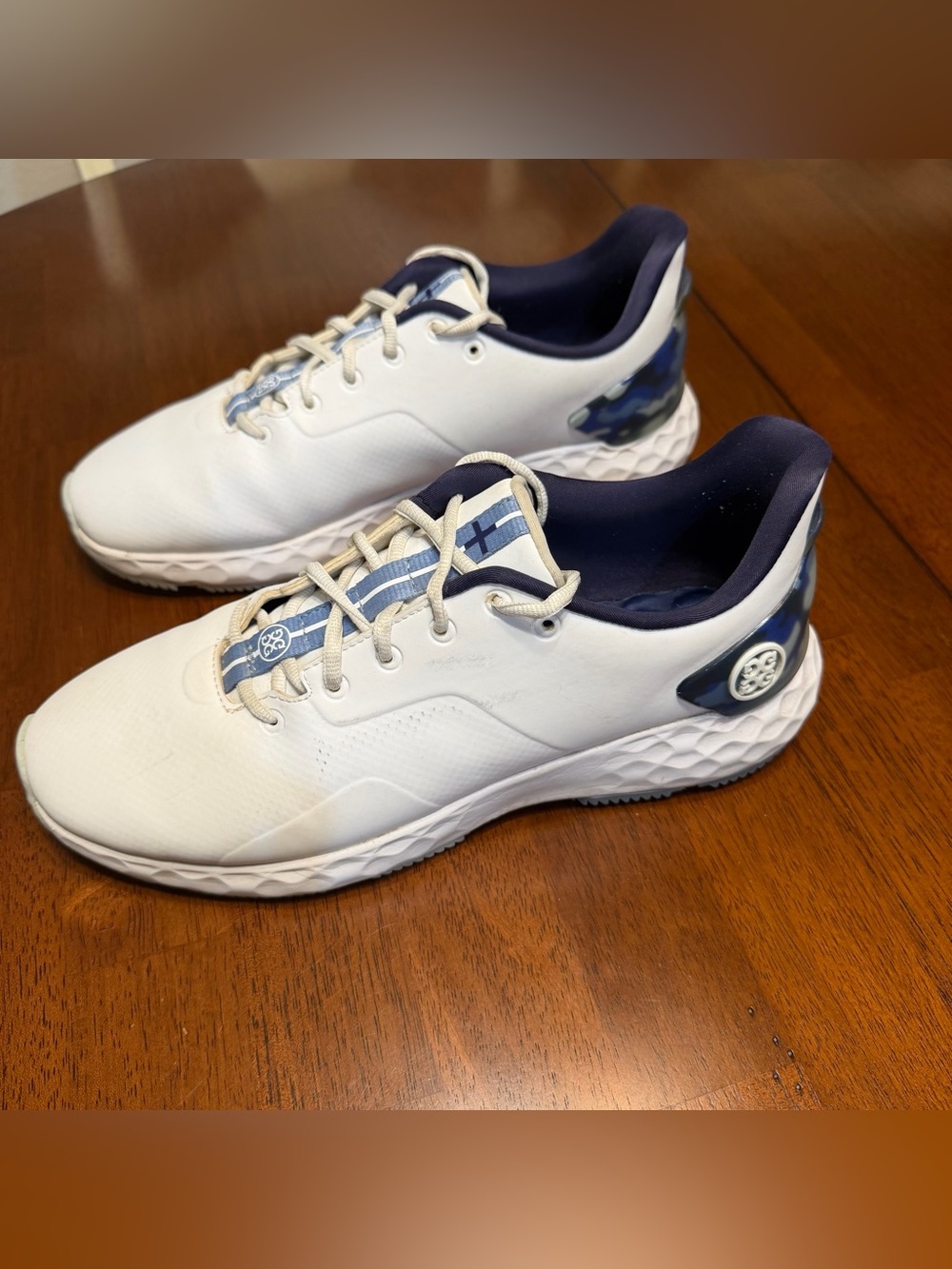 G/FORE G4 MG4+ Camo Camouflage Golf Shoe Sneaker ⛳️ US 9 ⛳️ White Blue